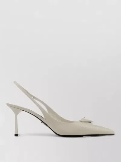 Prada Sandals High Heel Pointed Toe Open Back In Multi