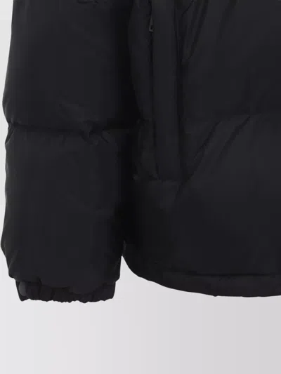 Prada Padded Jacket High Collar Elasticated Cuffs In Black