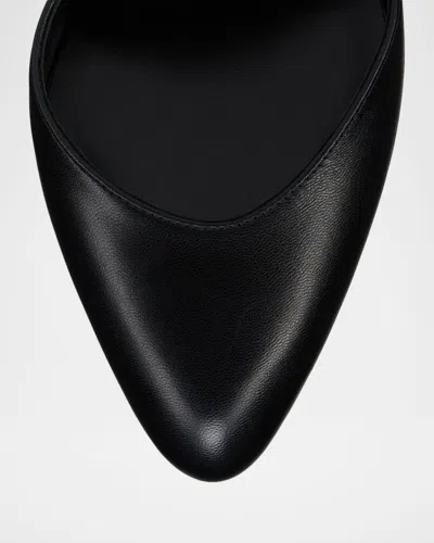 Christian Louboutin 100mm Fanny Demie Leather Ankle-strap Pumps In Black