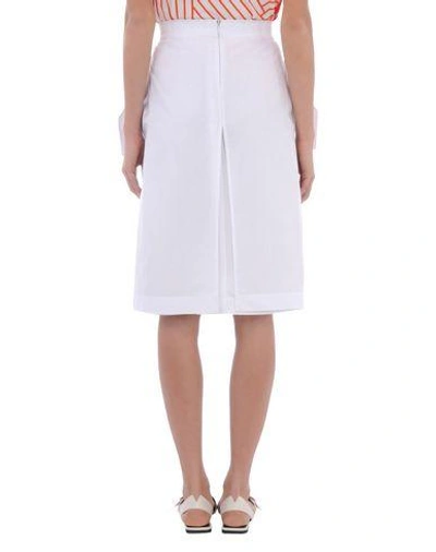 Shop Jil Sander Knee Length Skirt In White