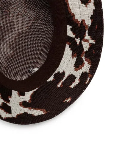 Kangol Patterned Bucket Hat In Brown