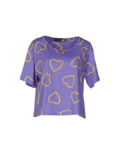 Love Moschino T-shirts In Purple