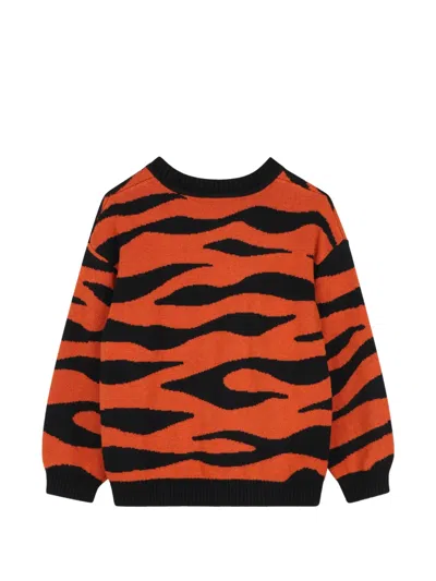 Kenzo Tiger Intarsia-knit Sweater In Orange
