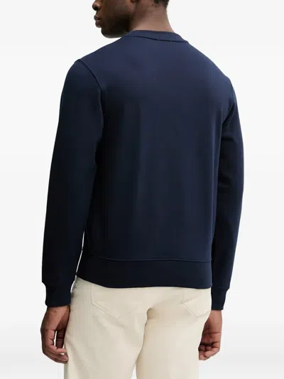 Lacoste Embossed Logo-patch Sweater In Blue