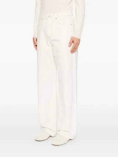 Sandro Contrast-stitch Jeans In White