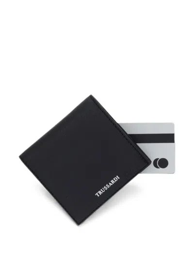 Trussardi Textured Wallet In Black
