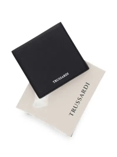Trussardi Textured Wallet In Black