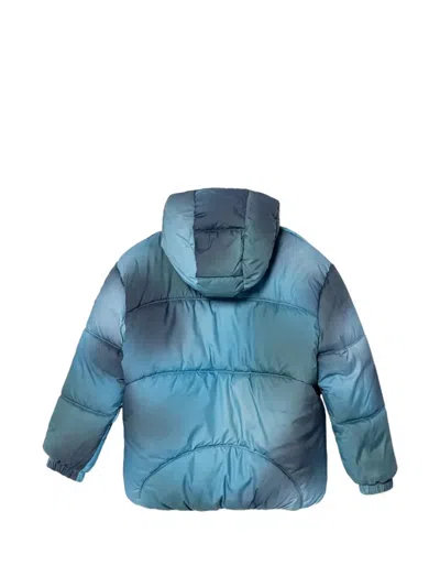Benetton Hooded Patch Jacket In Blue
