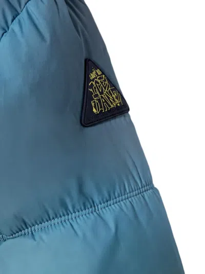 Benetton Hooded Patch Jacket In Blue