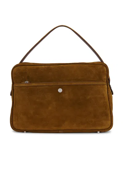Acne Studios Camero Camera Suede V Bag In Brown