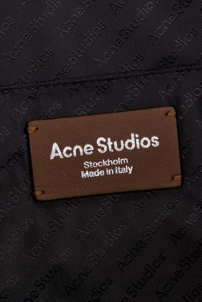 Acne Studios Camero Camera Suede V Bag In Brown