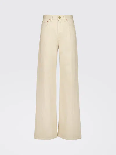 Blazé Milano Paso High Rise Denim Straight Jeans In Neutral