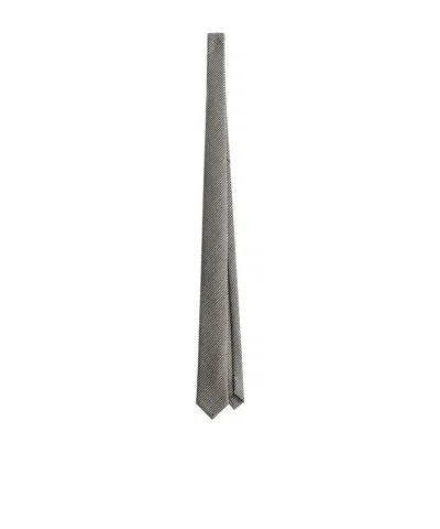 Dolce & Gabbana Check-pattern Pointed Tie In Orange