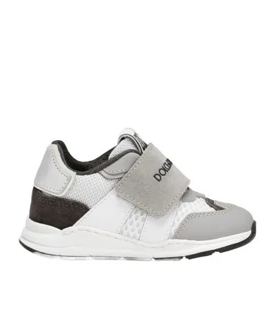 Dolce & Gabbana Mesh Panelled Sneakers In White