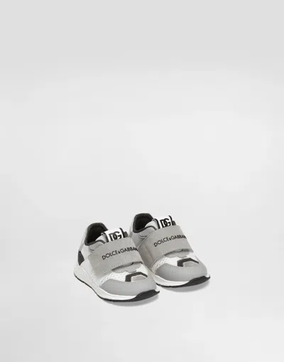 Dolce & Gabbana Mesh Panelled Sneakers In White