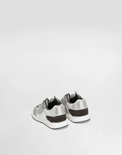 Dolce & Gabbana Mesh Panelled Sneakers In White