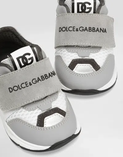 Dolce & Gabbana Mesh Panelled Sneakers In White