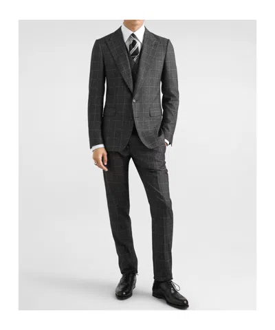 Dolce & Gabbana Check-pattern Three-piece Suit In Black