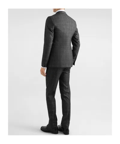 Dolce & Gabbana Check-pattern Three-piece Suit In Black
