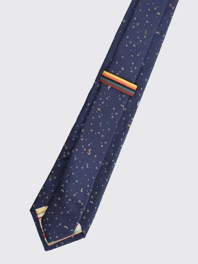 Paul Smith Refined Silk Tie In Blue