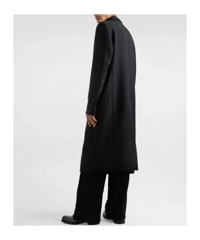 Dolce & Gabbana Unlined Double-breasted Coat In Black