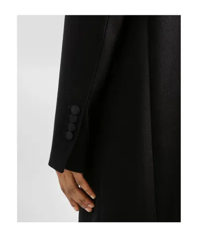 Dolce & Gabbana Unlined Double-breasted Coat In Black