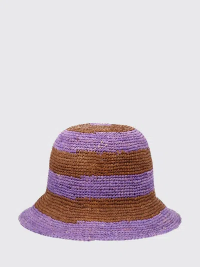 Paul Smith Woven Texture Hat Striped Pattern Design In Multi