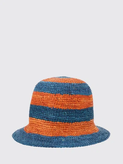 Paul Smith Straw Hat With Painttch Logo In Multi