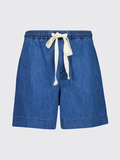 Commas Drawstring Denim Shorts In Blue
