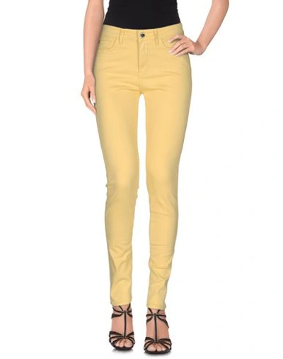 Love Moschino Denim Pants In Yellow