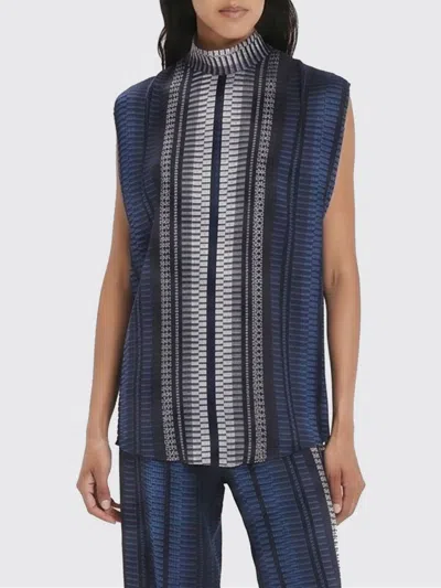 Zeus + Dione Open-back Blouse In Blue
