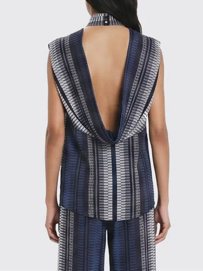 Zeus + Dione Open-back Blouse In Blue