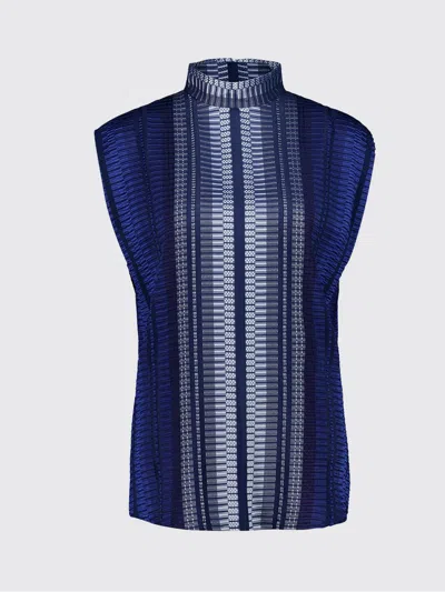 Zeus + Dione Open-back Blouse In Blue
