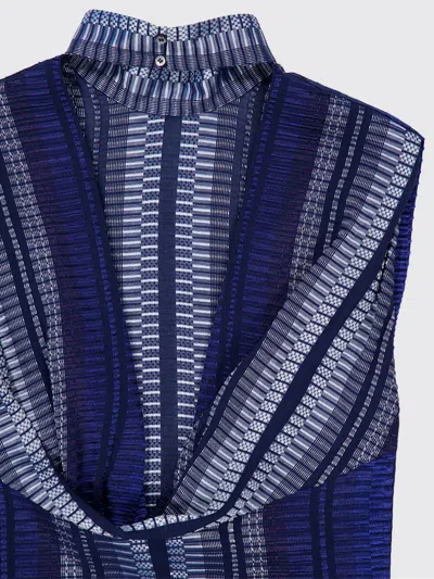 Zeus + Dione Open-back Blouse In Blue