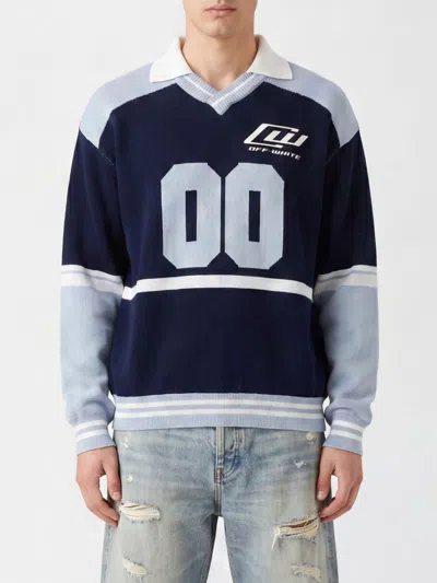 Off-white Sweater Men In Blue