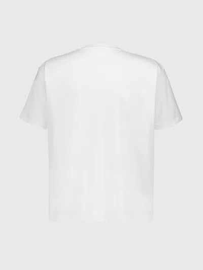 Bode Embroidered Logo Cotton T-shirt With Chest Patch Pocket In White