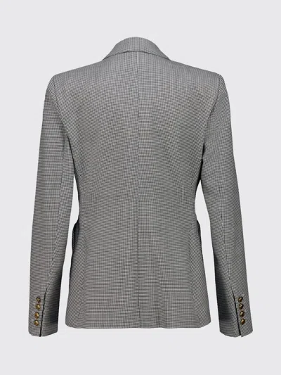 Blazé Milano Double-breasted Diamond Pattern Wool Blazer With Peak Lapels In Gray