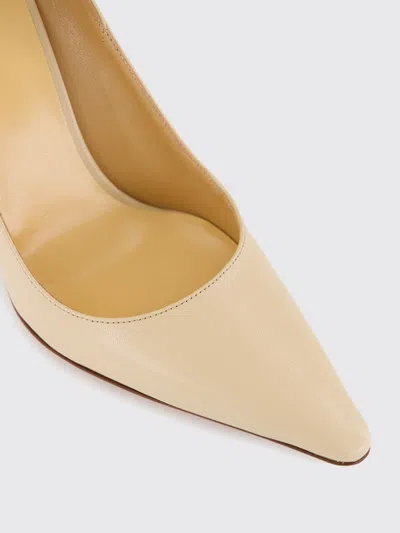 Francesco Russo Leather Slingback Pumps With High Stiletto Heel In Nude