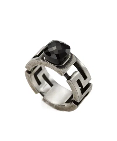 Versace Greca Ring In Silver