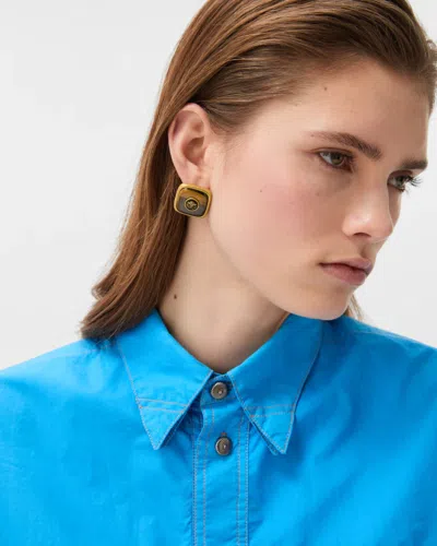 Versace Aura Earrings In Gold