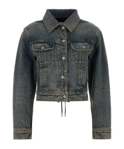 Alexander Mcqueen Long-sleeve Denim Jacket In Blue