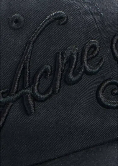 Acne Studios Woven Hat In Black