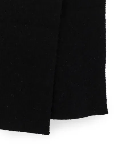 Rick Owens Rectangular Scarf In Black