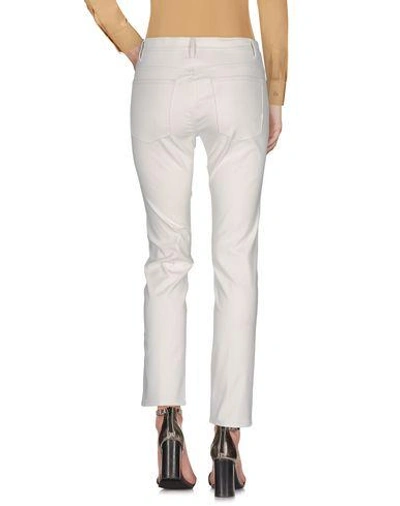 Shop Helmut Lang Casual Pants In White