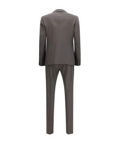 Dsquared2 Men Single-breasted Wool-blend Suit In Gray