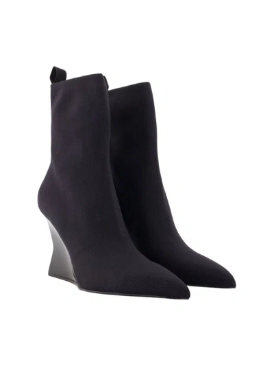 Balmain Pointed-toe Ankle Boots In Black
