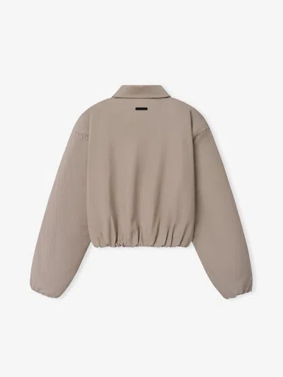 Essentials Womens Full Zip Work Jacket In Brown