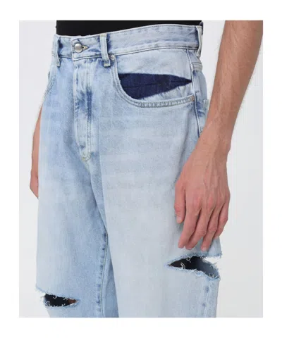 Icon Denim Scott Distressed-effect Straight-leg Jeans In Blue
