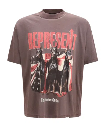 Represent Graphic Crew Neck T-shirt Short Sleeves In Multi