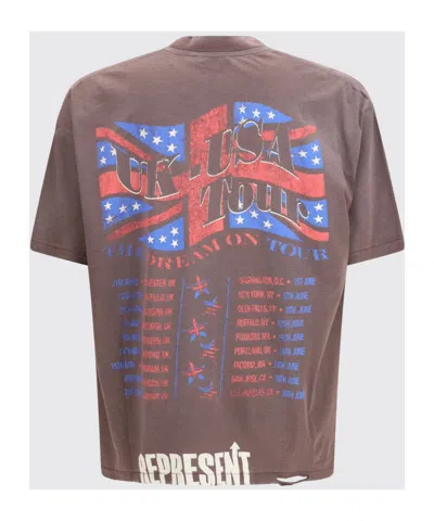 Represent Graphic Crew Neck T-shirt Short Sleeves In Multi